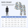 thumbnail image 4 of Susaid Watercolor Sailboat Print Men's Long Sleeve Pajama Set, Two-Piece Button-Down Loungewear PJs Set, Comfortable Sleepwear for Relaxation-XX-Large, 4 of 7