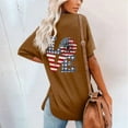 thumbnail image 2 of Icvfdpl 2024 Summer T Shirts For Womens New Side Slit Loose Pullover Short Sleeve Tee Shirt Trendy Leisure Femme Tshirt, 2 of 7