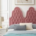 thumbnail image 5 of Tufted Platform Bed Frame, Twin Size, Velvet, Pink, Modern Contemporary Urban Design, Bedroom Master Guest Suite, 5 of 10