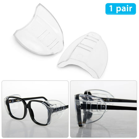 (1 Pairs) EEEkit Safety Glasses Side Shields Fits Small/Medium/Large Eyeglasses