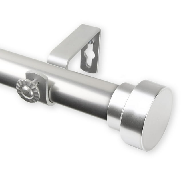 Rod Desyne 100-37-285 Bonnet 1" OD 28-48 inch-Satin Nickel Single Curtain Rod Set, 28-48"