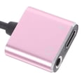 thumbnail image 3 of WEAVILUX Adaptador USB C 3.5mm Con Carga Simultánea Para Teléfonos Dorado, 3 of 8