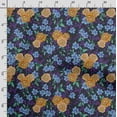 thumbnail image 3 of Soimoi Chinese Floral Printed, Cotton Satin Spandex, Sewing Fabric by The Yard 54 Inch Wide, Decorative Fabric for Dresses and Home Accents, Purple, 3 of 5