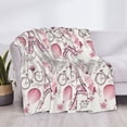 thumbnail image 4 of Vsdgher Romantic Travel In Paris Pattern Fleece Throw Blanket, Horizontal Fleece Bedding Home Decor for Couch & Bed All Season Use -50"x40", 4 of 7