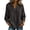 Dark Gray, variant on Women Gauze Button Down Shirts Loose Hollow Out Lace 3/4 Sleeves Tops Summer Boho Casual Cute Trendy V Neck Tunics