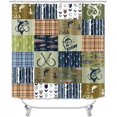 thumbnail image 2 of 4PCS Cabin Bass Fish Shower Curtain Sets with Rugs, Waterproof Fabric Shower Curtain, Country Lodge Lake Hunting Camping Mountain Forest Rustic Farmhouse Bathroom Decor, Fishing Gifts for Men, 2 of 7