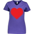 thumbnail image 3 of Inktastic Red Heart Women's V-Neck T-Shirt, 3 of 5