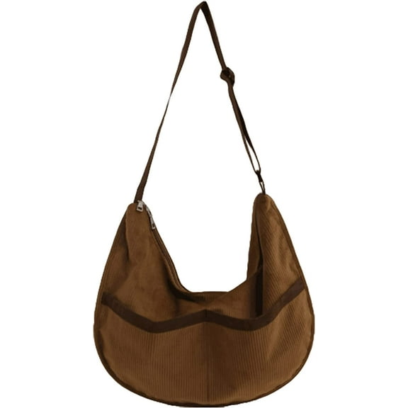 CoCopeaunts Women Corduroy Hobo Bag Big Capacity Satchel Shoulder Bag Travel Bag Crossbody Bag Stylish Tote Handbag Casual Tote Bag 2022