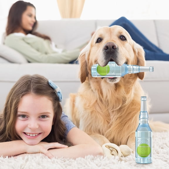 Bottle Toy for Dogs - Chew and Crunch Water Bottle Toys - Plastic and Fun Dog Toy for Teeth Cleaning and Entertainment