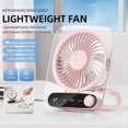 thumbnail image 2 of JF136 Desktop Fan Wide Angle Powerful Airflow Portable Hanging Desk Fan Cooler - Grey, 2 of 5