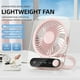 thumbnail image 2 of JF136 Desktop Fan Wide Angle Powerful Airflow Portable Hanging Desk Fan Cooler - Grey, 2 of 5