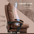 thumbnail image 5 of Vinsetto Microfiber Office Chair with Massage, Heat, Footrest, Brown, 5 of 9