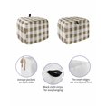 thumbnail image 2 of Brown Plaid Toaster Cover 2 Slice, Spring Summer Farmhouse Buffalo Checkered Dustproof Bread Machine Oven Cover with Storage Pockets, Fits Most Kitchen Toasters Protector, 2 of 5