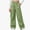 Green, variant on Girls Cargo Pants Elastic Waist Wide Leg Pull On Pants Side Pocket Solid Color School Uniform Pants Khaki Size 14