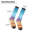 thumbnail image 2 of Naloa Pixel Desert Landscape Knee Socks, High Socks Long Stretchy Sock Women Knee High Stocking, Long Socks for Women, 2 of 6