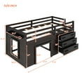 thumbnail image 6 of Cfowner Wooden Loft Bed with Cabinet and Shelf, Twin Size, Espresso, 6 of 7