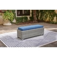 thumbnail image 2 of Signature Design by Ashley Casual Naples Beach Outdoor Bench with Cushion  Light Gray, 2 of 7