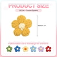 thumbnail image 2 of Uxcell Crochet Flowers, Applique Flowers for Craft Sewing Crochet Flowers Appliques Embellishments Yellow/Cream White, 2 of 6