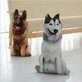 thumbnail image 3 of 3D Cute Bend Dog Printed Throw Pillow Lifelike Animal Funny Dog Head Cosplay Children Favorite Toy Cushion for Home, 3 of 10