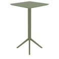 thumbnail image 4 of Luxury Commercial Living 24" Olive Green Square Folding Bar Table, 4 of 9