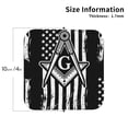 thumbnail image 2 of Freemason Masonic Masons Flag Leather Coasters for Drinks Perfect for Living Room, Kitchen, or Outdoor Use Set of 6 Square, 2 of 6