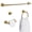Gold, variant on PAIHOME 4-Piece Round Bathroom Hardware Set, Bathroom Accessories with 24 in. Towel Rack Bar, Ring, Holder, Hook in Gold