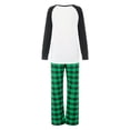 thumbnail image 5 of Votuleazi Christmas Family Pajamas Matching Set Cartoon Pattern Print Long Sleeve Tops and Plaid Pants Sleepwear, 5 of 10