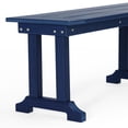 thumbnail image 2 of WestinTrends 65" Outdoor Dining Trestle Bench, All Weather Resistant hdpe Patio Seat, Navy Blue, 2 of 9