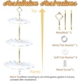 thumbnail image 4 of Juego de soporte para pasteles de 5 piezas - Juego de soporte para cupcakes - Exhibición para mesa de postres con 2 soportes grandes de 3 niveles + 3 bandejas para aperitivos, perfecto para decoración, 4 of 4