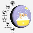 thumbnail image 6 of Kdxio Corgi Washing in Bathtub for Tire Cover Wheel Protectors Tyre Covers Weatherproof Wheel Covers Universal Fit for Trailer Rv SUV Truck Camper Travel Trailers 16 inch, 6 of 8