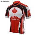 thumbnail image 2 of Jersey de ciclismo de Canadá para hombre, rojo y negro, manga corta, ropa de ciclismo, jersey, ropa de bicicleta Braetan, 2 of 4