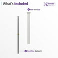 thumbnail image 4 of 3.5ft Tall (1 Post) Fence Finishing Post for WamBam All American No Dig White Picket Fence, Easy Install Outdoor Fence for Backyard or Patio, Outdoor Fencing, No Dig Fence Panels, ZP19046, 4 of 7