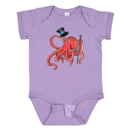

Inktastic Formal Octopus with Top Hat and Cane Gift Baby Boy or Baby Girl Bodysuit