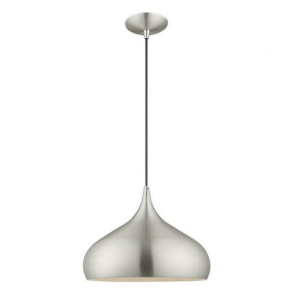 1 Light Mini Pendant in Coastal Style 13.75 inches Wide By 15 inches High-Brushed Aluminum Finish Bailey Street Home 218-Bel-3110414