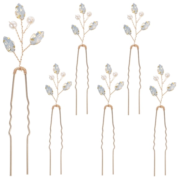 TEHAUX Bridal Hair Piece Set with Rhinestones, 6pcs Wedding Hair Jewelry for Women, Elegant and Stylish Accessories