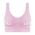 thumbnail image 5 of Gmluru Bras for Women Large Bust Seamless Comfort Wire-Free Bra 5-Pack Soft Breathable Racerback for Gentle Lift Pink (4XL), 5 of 5