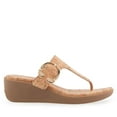 thumbnail image 2 of Aerosoles Izola Women's Wedge Sandals Color: Soft Gold Pu Size: 10, 2 of 4