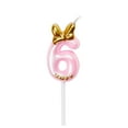 thumbnail image 1 of Diconna Numeral Birthday Candles Cake Topper with Bowknot, 1 of 9