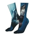 thumbnail image 5 of Bingfone 3D Realistic Shark Prirnt Women's Men's Fun Pattern and Solid Crew Socks-1 Pair Pack-Cool & Classic Novelty Design Gifts, 5 of 7