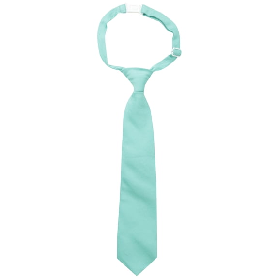 Andy & Evan Little Boys' Aqua Solid Tie, Green, 5Y-7Y