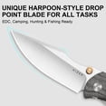 thumbnail image 3 of Kizer Harpoon Fold Folding Pocket Knife Elmax Blade Titanium & Micarta Handle Ki4784A2, 3 of 7