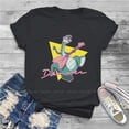 thumbnail image 5 of Camiseta de cuello redondo con diseño de Denver, el último dinosaurio, Jeremy, dibujos animados, clásica, de tela, para mujer, nuevo diseño, de gran tamaño, 5 of 5