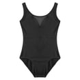 thumbnail image 3 of Ocealan Girls Cotton Leotard Sleeveless Solid Color Bodysuit for Gymnastics Ballet Dance Unitard Black 160, 3 of 5