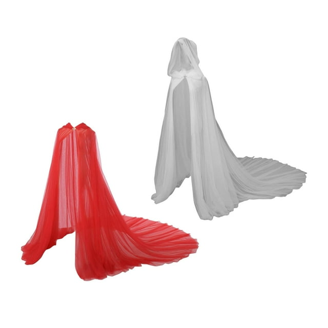 Tul capa capa malla capas Vintage lavable mujeres boda para Cosplay jinwen Capa larga ed