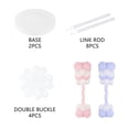 thumbnail image 4 of 2 Ensembles de Kits de Support de Colonne de Ballon Kit de Support d'Arche de Ballon de Hauteur 8,4 Pieds avec 2 Support de Base 8 Poteau 4 Pince à Fleurs Bal Réutilisable, 4 of 5