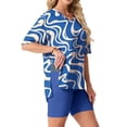 thumbnail image 2 of Cueply 2 Piece Sets for Women Summer Outfits Lounge Set Casual Matching Clothing Oversized T-Shirt Biker Shorts, 2 of 7