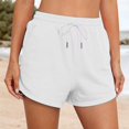 thumbnail image 2 of Audhol Women Shorts, Womens Sweat Shorts with Pockets Cotton 2024 Trendy Shorts Drawstring Summer Workout Running Casual Shorts Women Lounge Shorts White L, 2 of 6