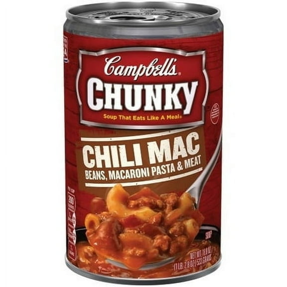Campbell's Chunky Soup, Chili Mac Soup, 18.8 Ounce Can (Pack of 16)