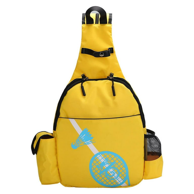 Tennis Backpack Waterproof Tennis Bag Tennis Racket Badminton Racquet Carrier Bag Single Double Shoulder Bag, Size: As Shown, Yellow