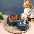 thumbnail image 2 of Comedero para gatos, comedero para perros de acero inoxidable, juego de comederos para gatos, comedero para mascotas, comedero para perros antideslizante Ormromra LF-0673, 2 of 5